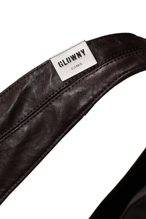 G LEATHER SHOULDER BAG / BRW