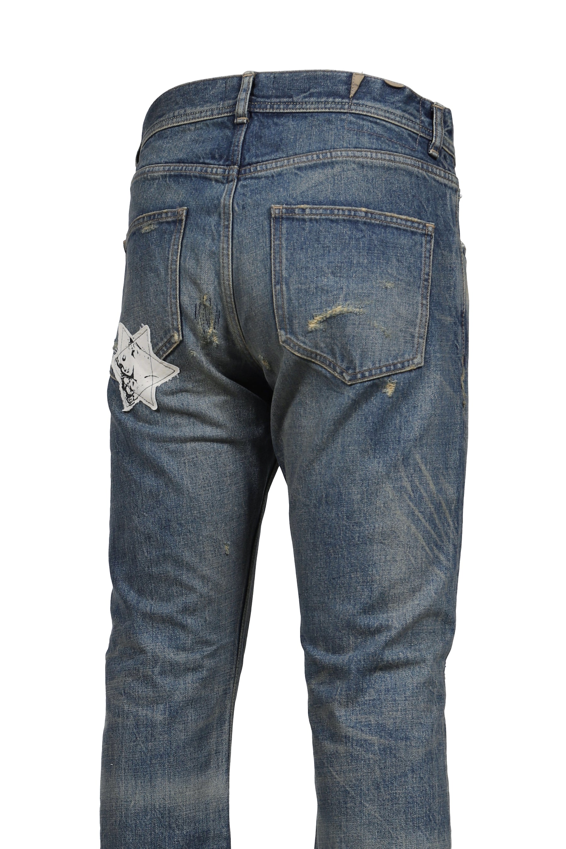 ONLY SON (BRUISED) JEANS / Patched Deep Blue