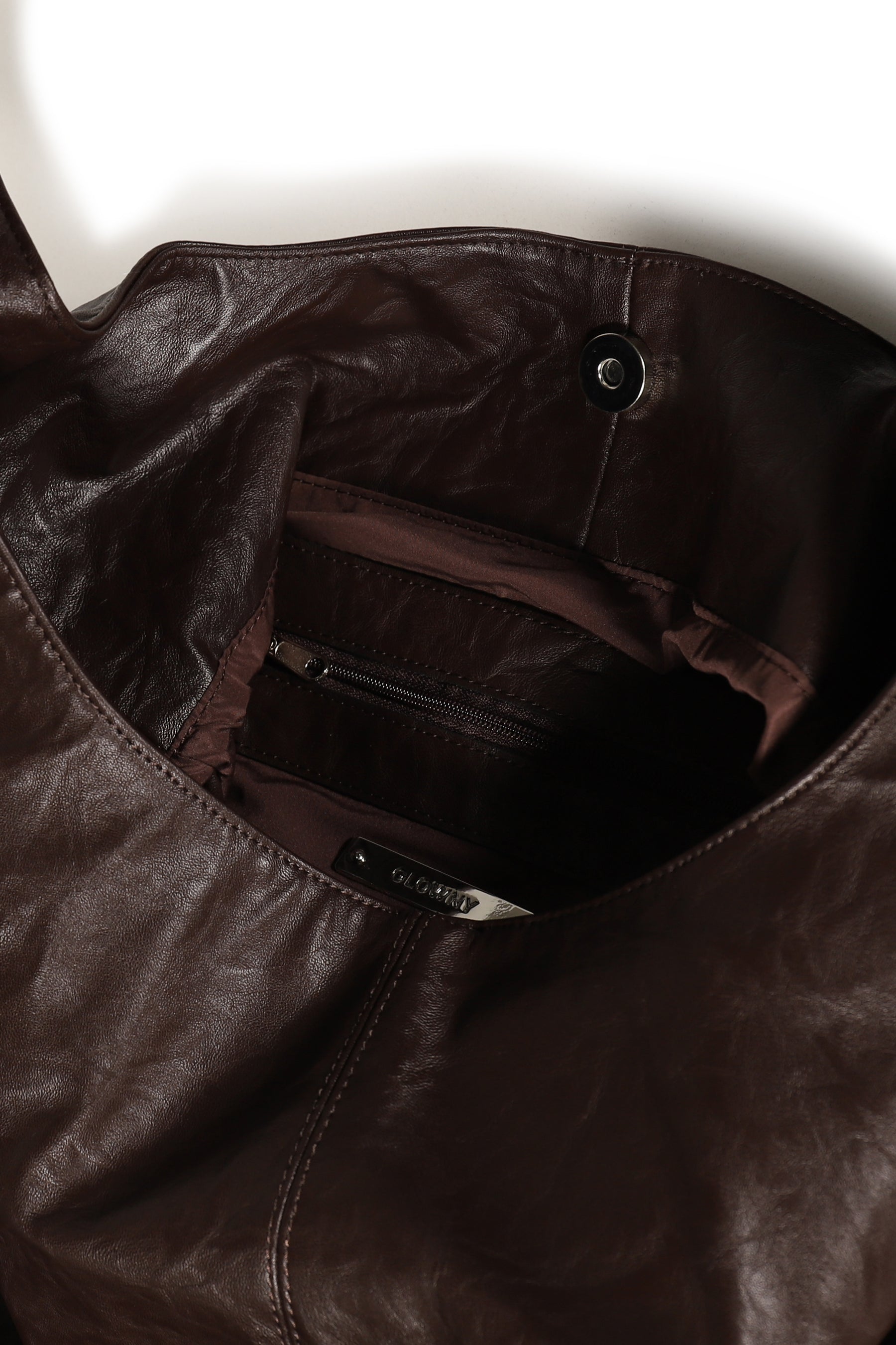 G LEATHER SHOULDER BAG / BRW