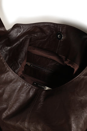 G LEATHER SHOULDER BAG / BRW