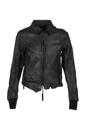 SKIN JACKET(VEGETABLE TANNING PIG LEATHER) / BLK