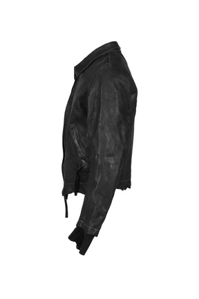 SKIN JACKET(VEGETABLE TANNING PIG LEATHER) / BLK