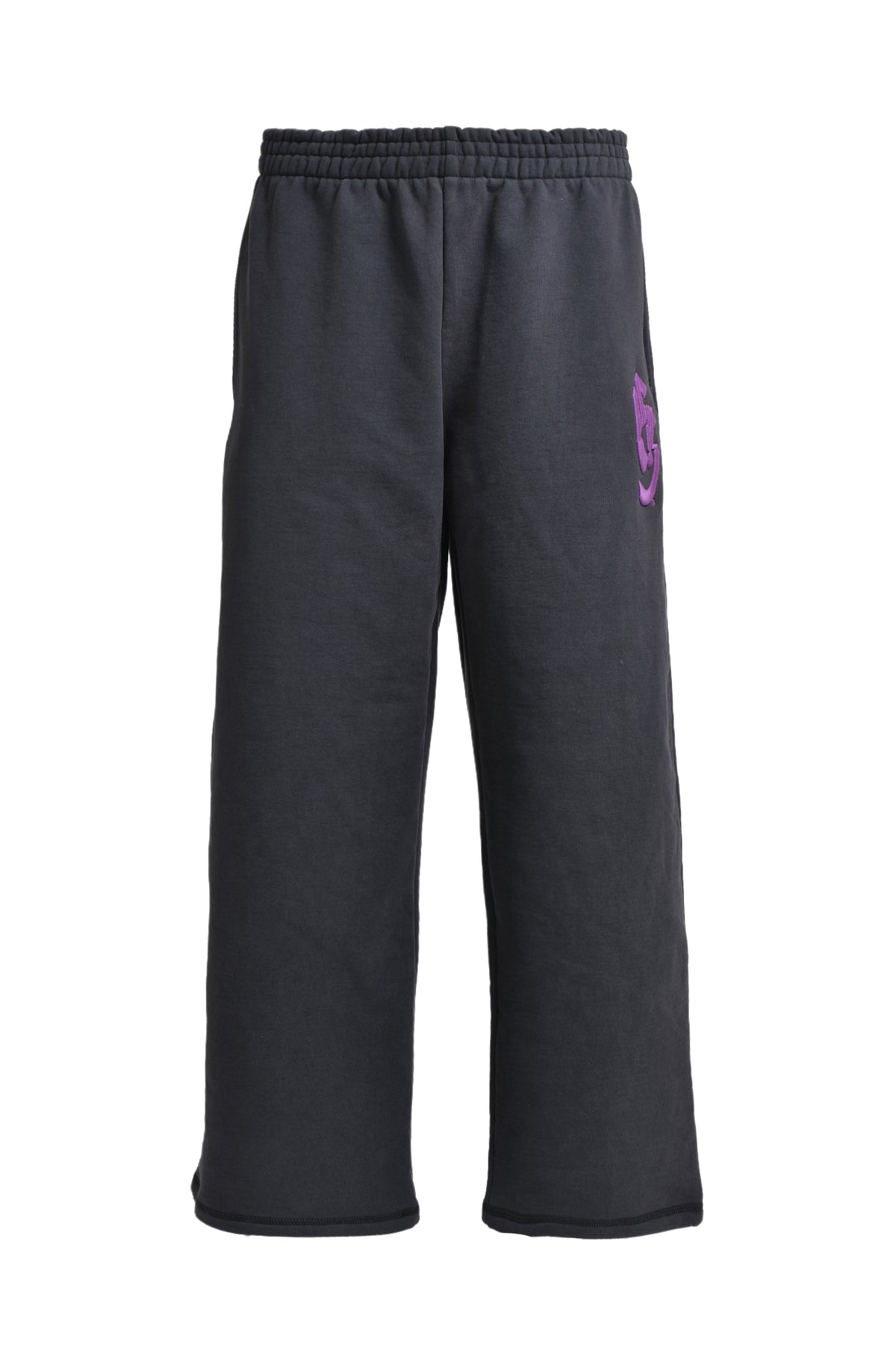 LOGO WIDE SWEATPANT / BLK PUR