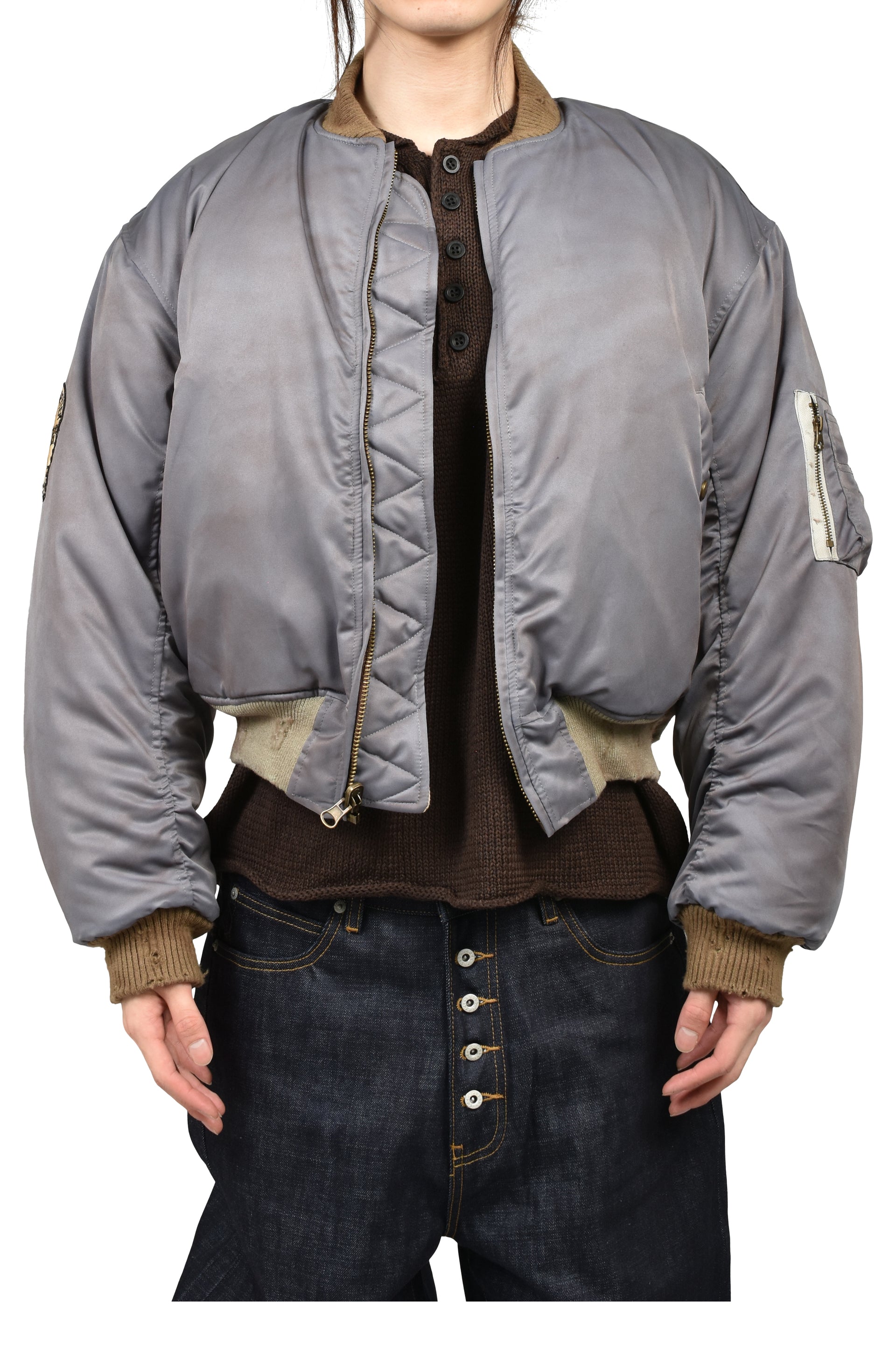 WAFFLE VINTAGE PATCH BOMBER / CHA