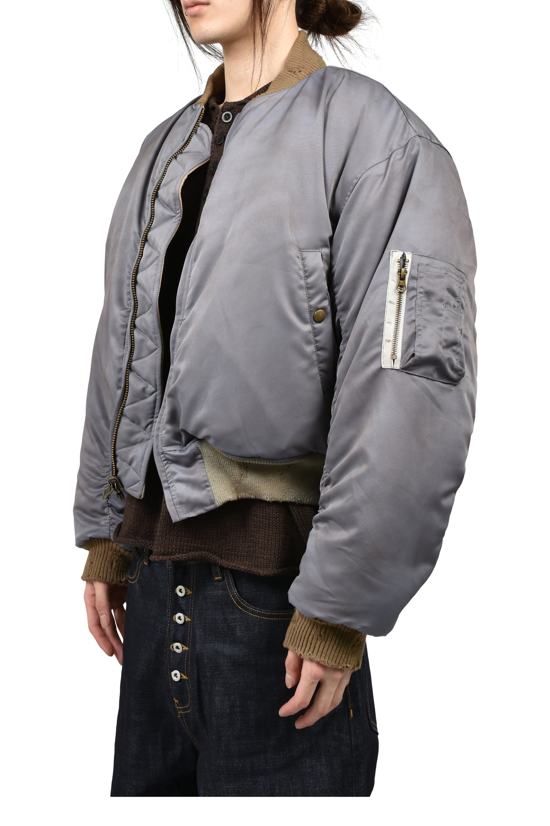 WAFFLE VINTAGE PATCH BOMBER / CHA