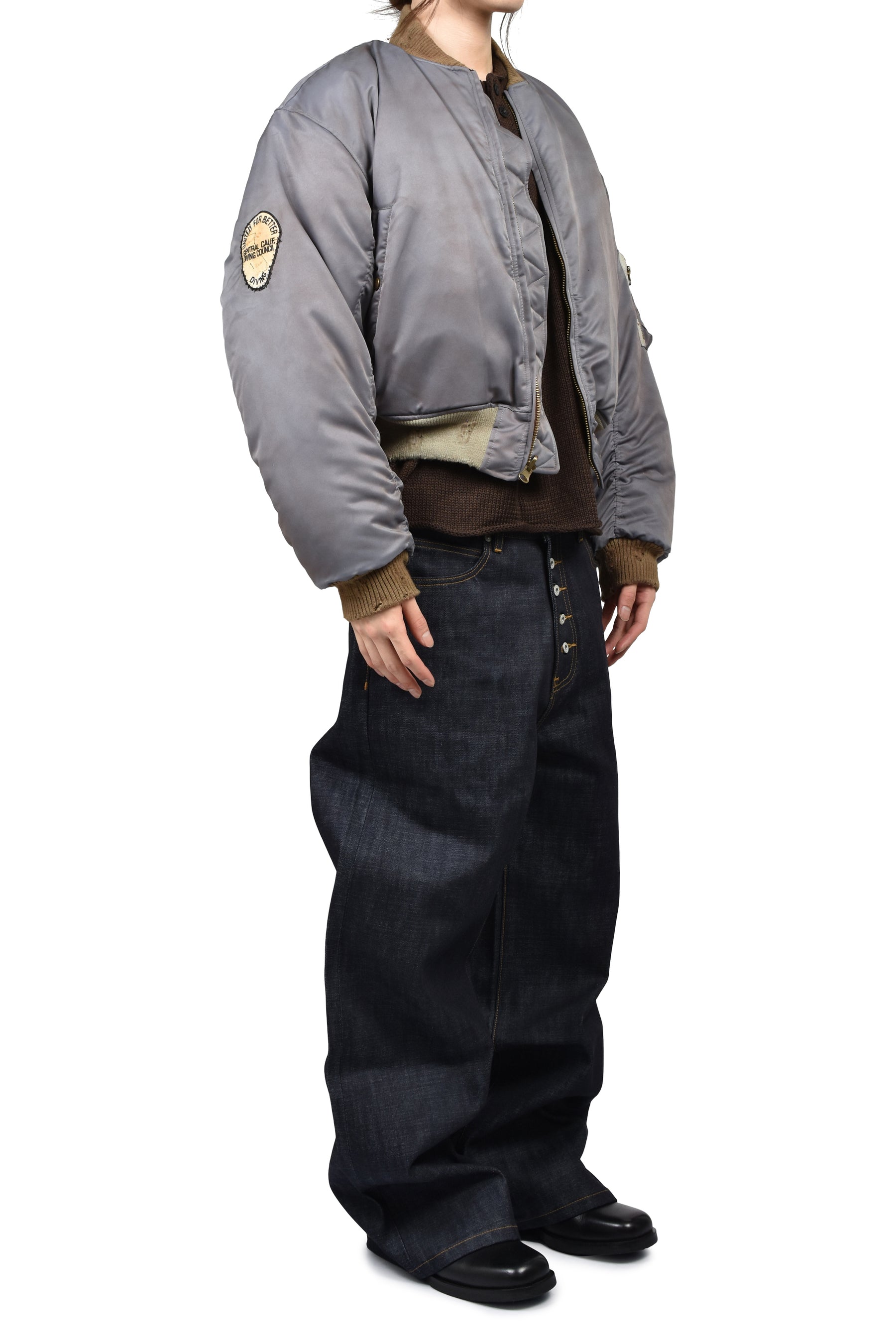 WAFFLE VINTAGE PATCH BOMBER / CHA