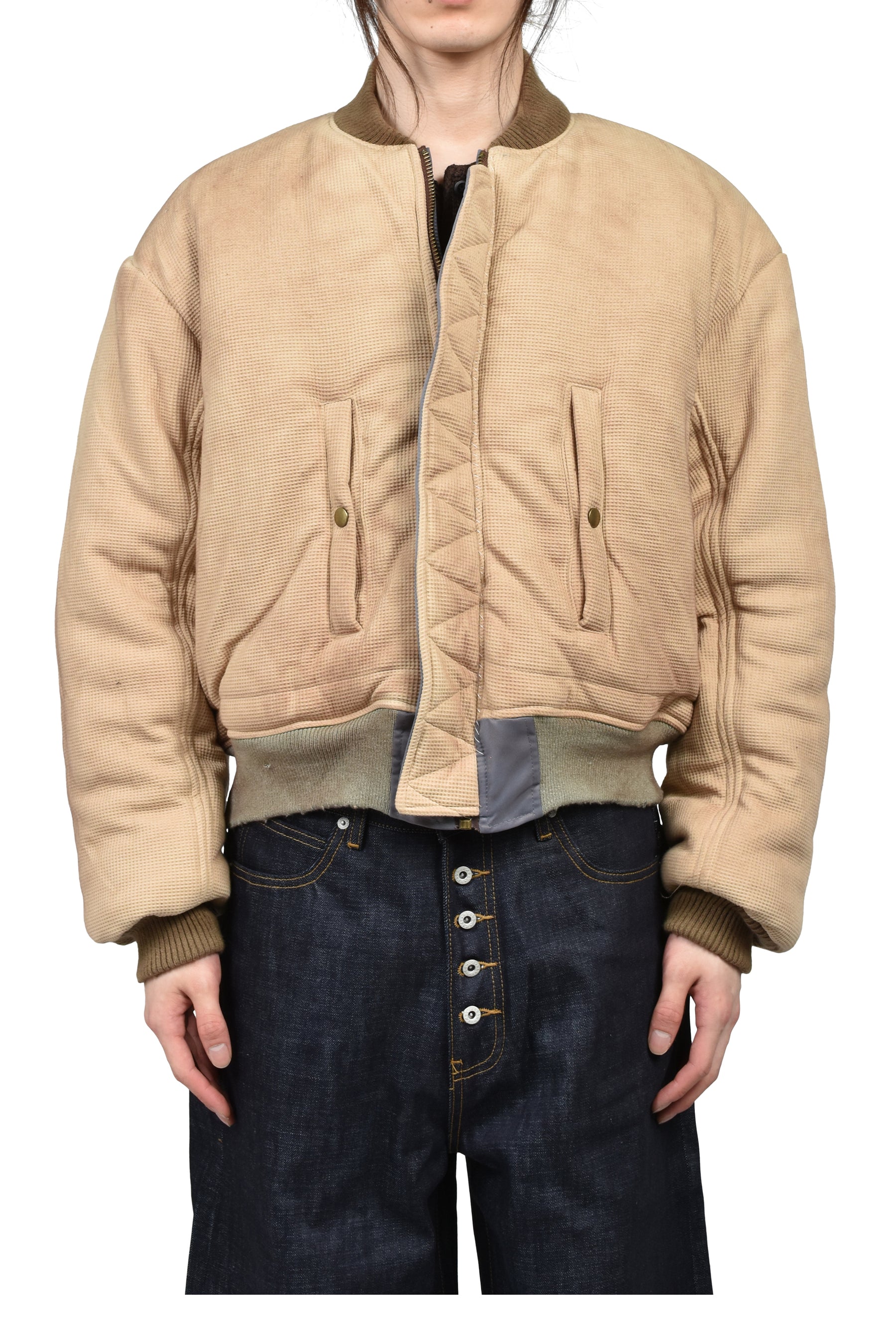 WAFFLE VINTAGE PATCH BOMBER / CHA