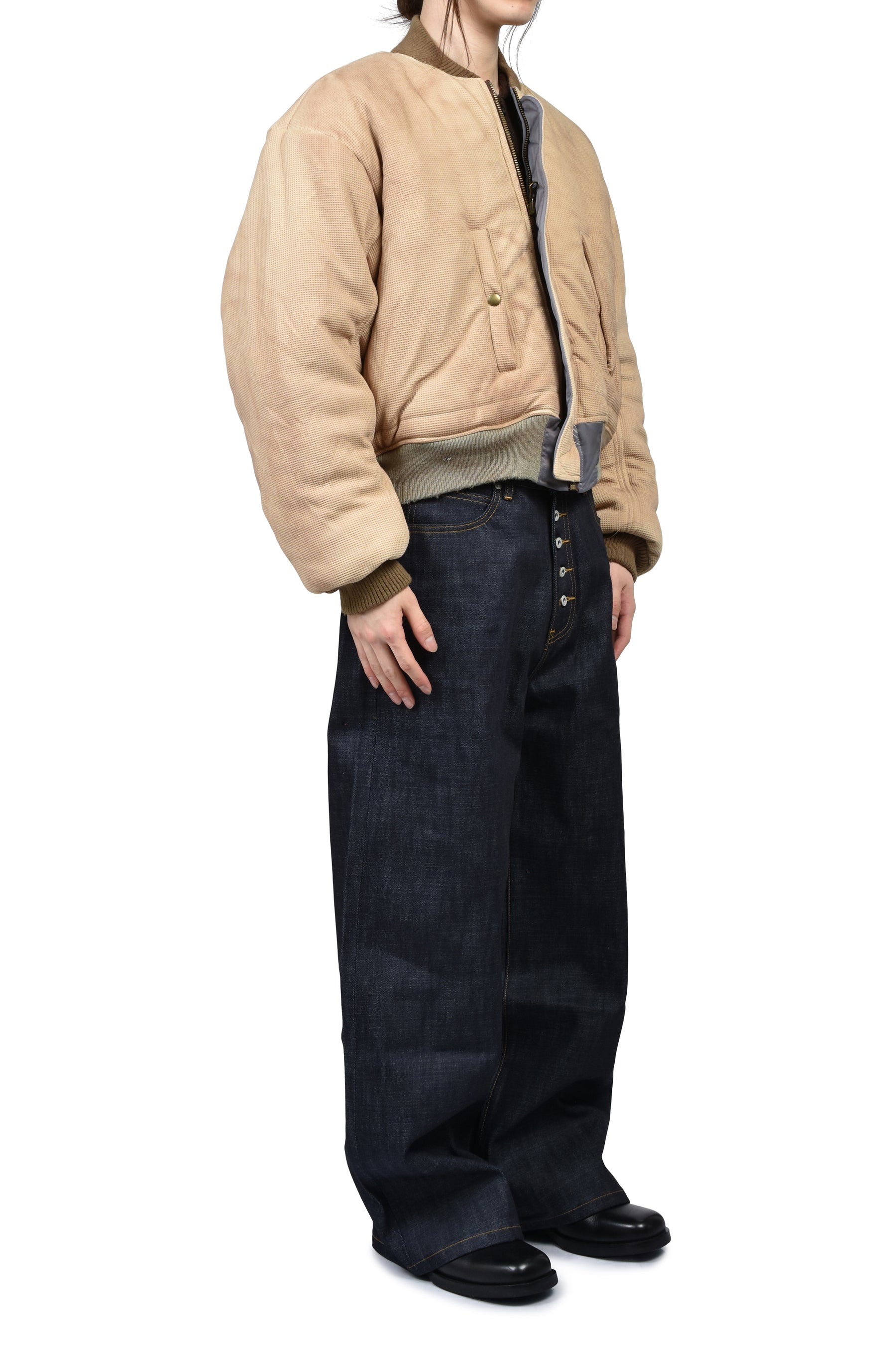 WAFFLE VINTAGE PATCH BOMBER / CHA