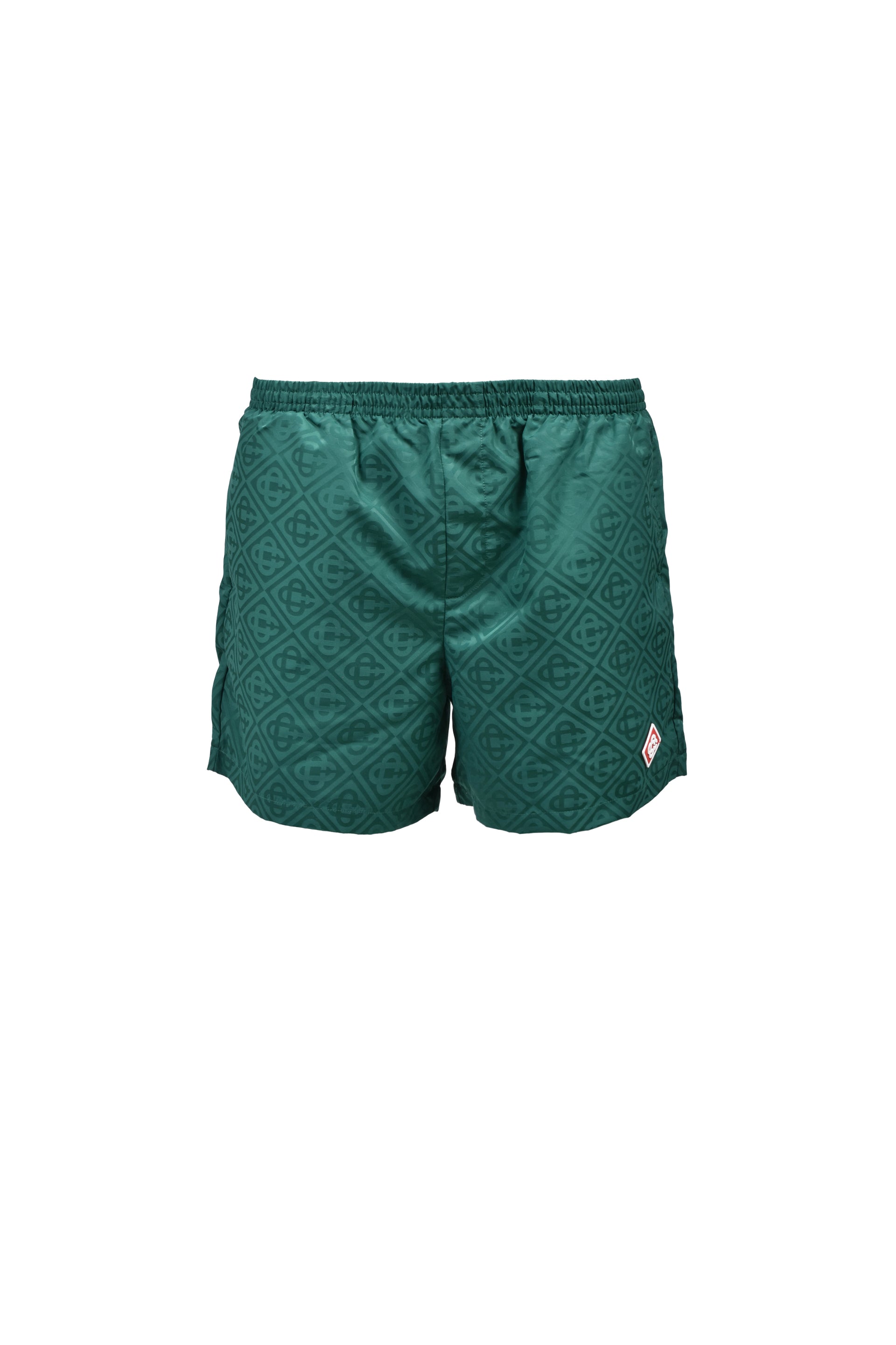 MONOGRAM JACQUARD SWIM SHORTS / GRN