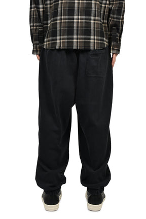 ATHLETIC LOGO ELASTIC SWEATPANTS / BLK