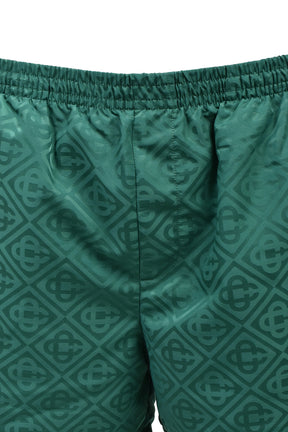 MONOGRAM JACQUARD SWIM SHORTS / GRN