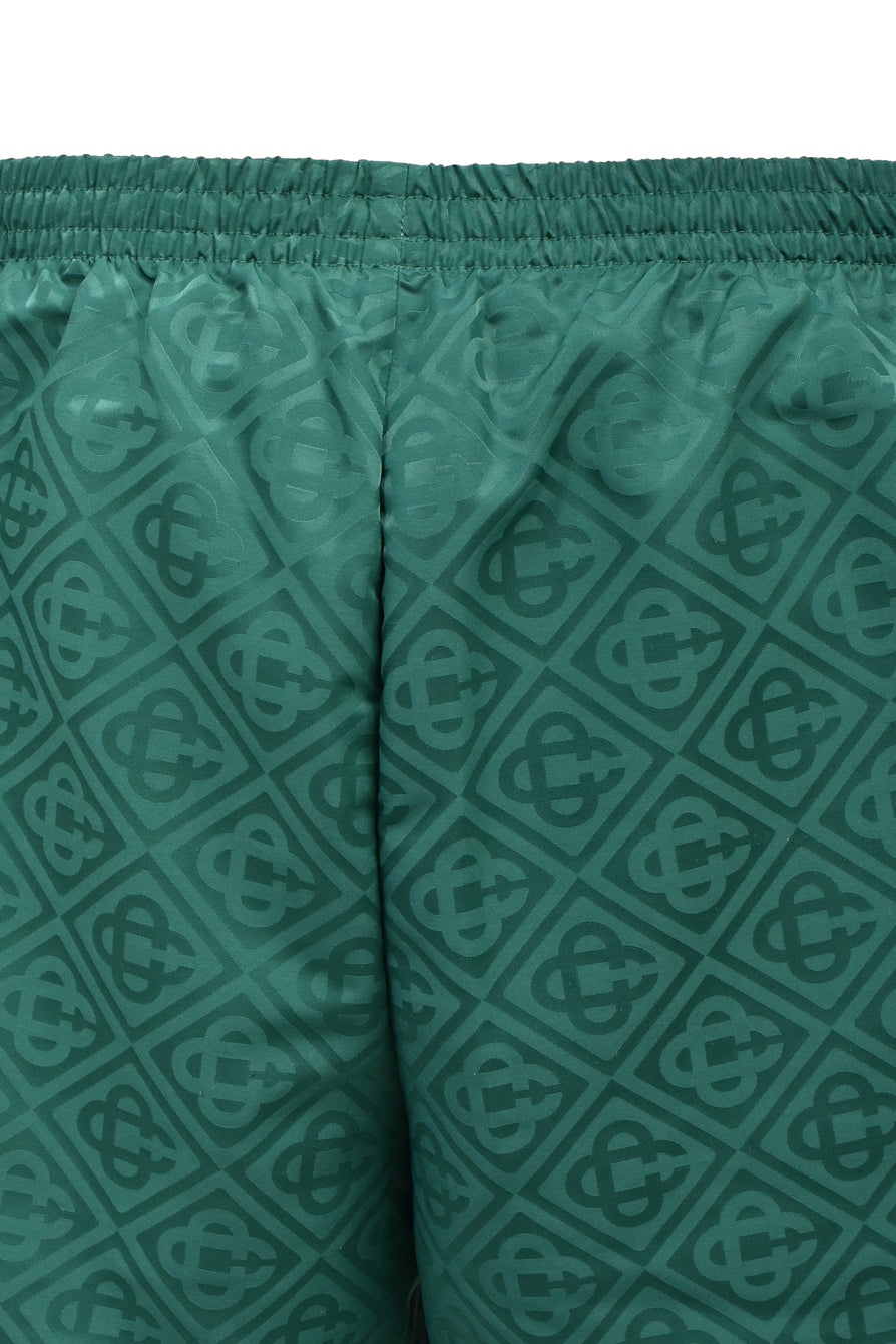 MONOGRAM JACQUARD SWIM SHORTS / GRN