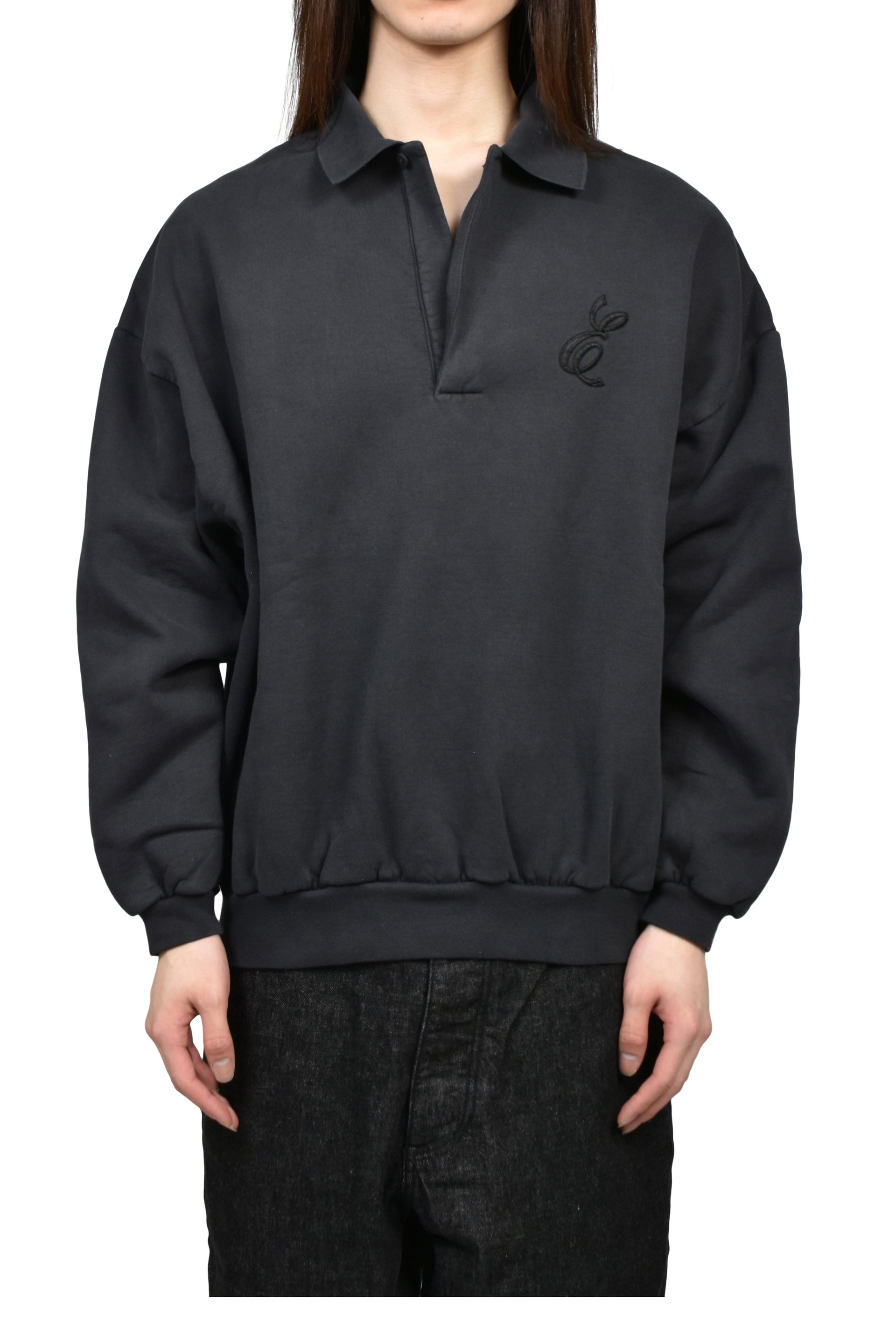 CLASSIC POLO SWEATSHIRT / VTG BLK