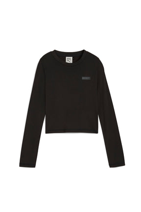 SLIM LONGSLEEVE TEE / PUMA BLACK