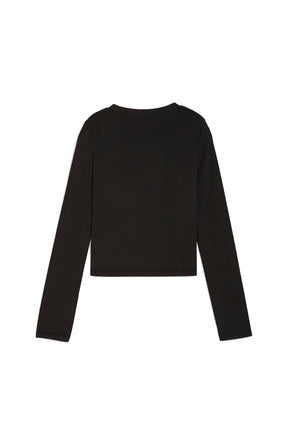 SLIM LONGSLEEVE TEE / PUMA BLACK