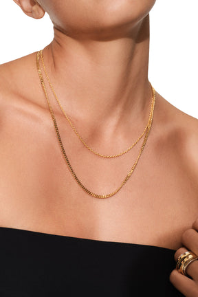 CURB CHAIN M GOLD / GLD
