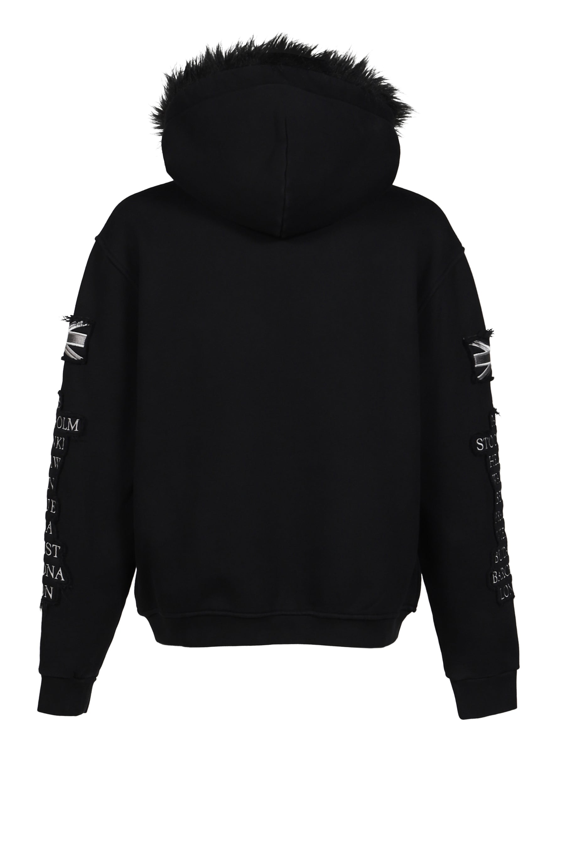 EUROTRIP PATCHED ZIP HOODIE / BLK