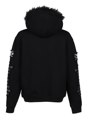 EUROTRIP PATCHED ZIP HOODIE / BLK