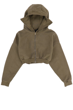 CROPPED FULL ZIP / MILITARY