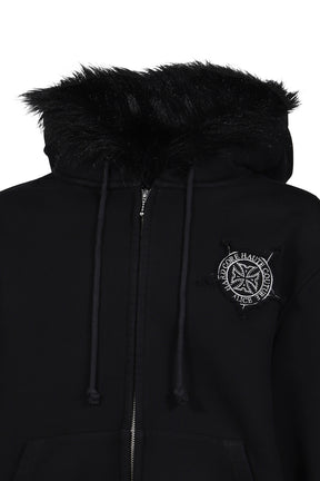 EUROTRIP PATCHED ZIP HOODIE / BLK