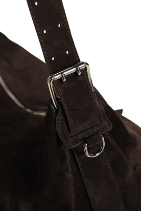 BELTED HOBO BAG / EBONY BRW