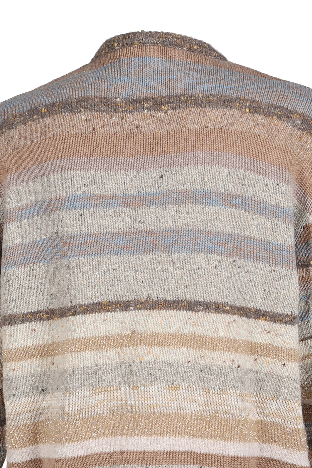 STRIPED CREWNECK SWEATER KNIT / BRN