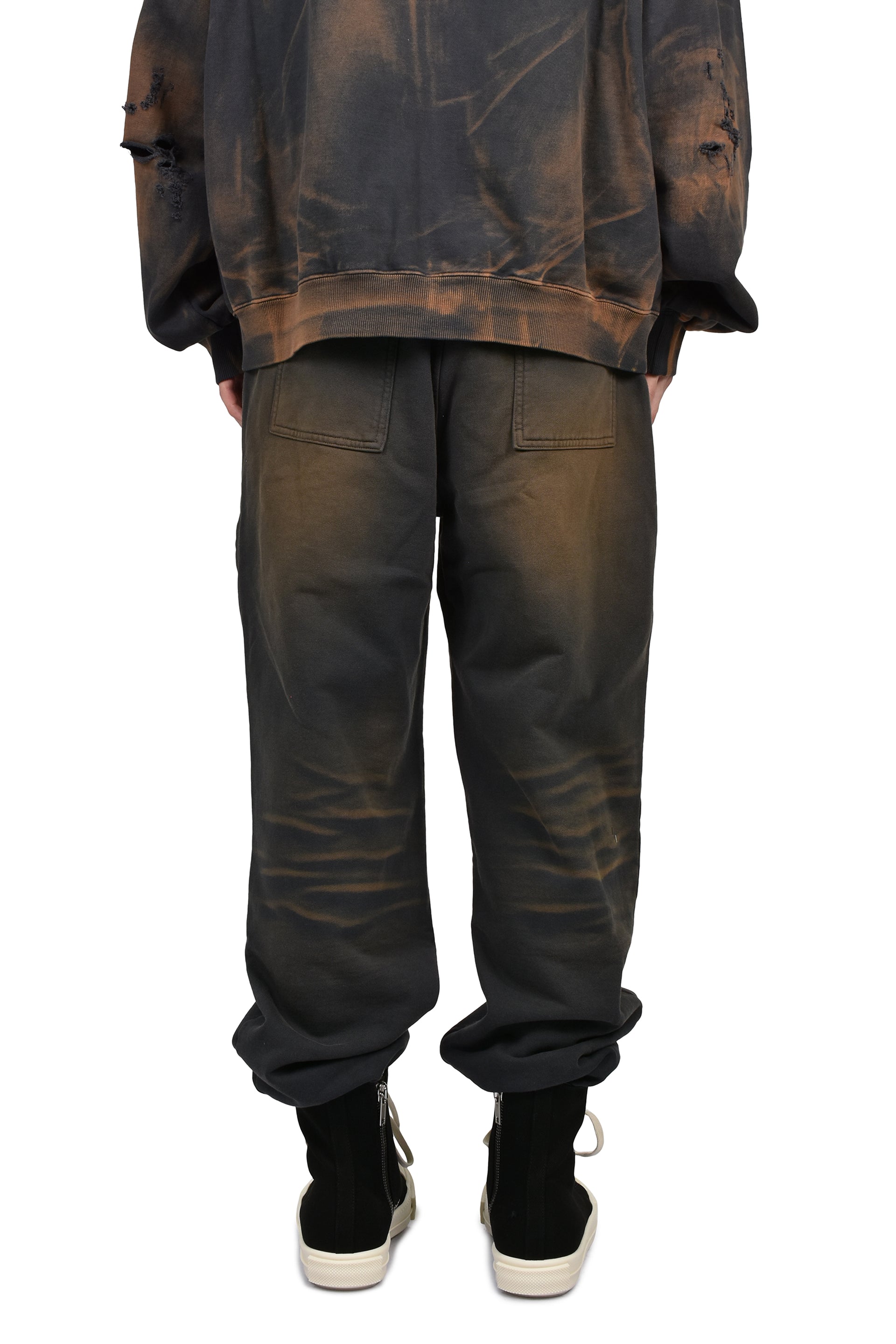 TC TWO TONE WASHED JOGGER PANTS / RUST BLK