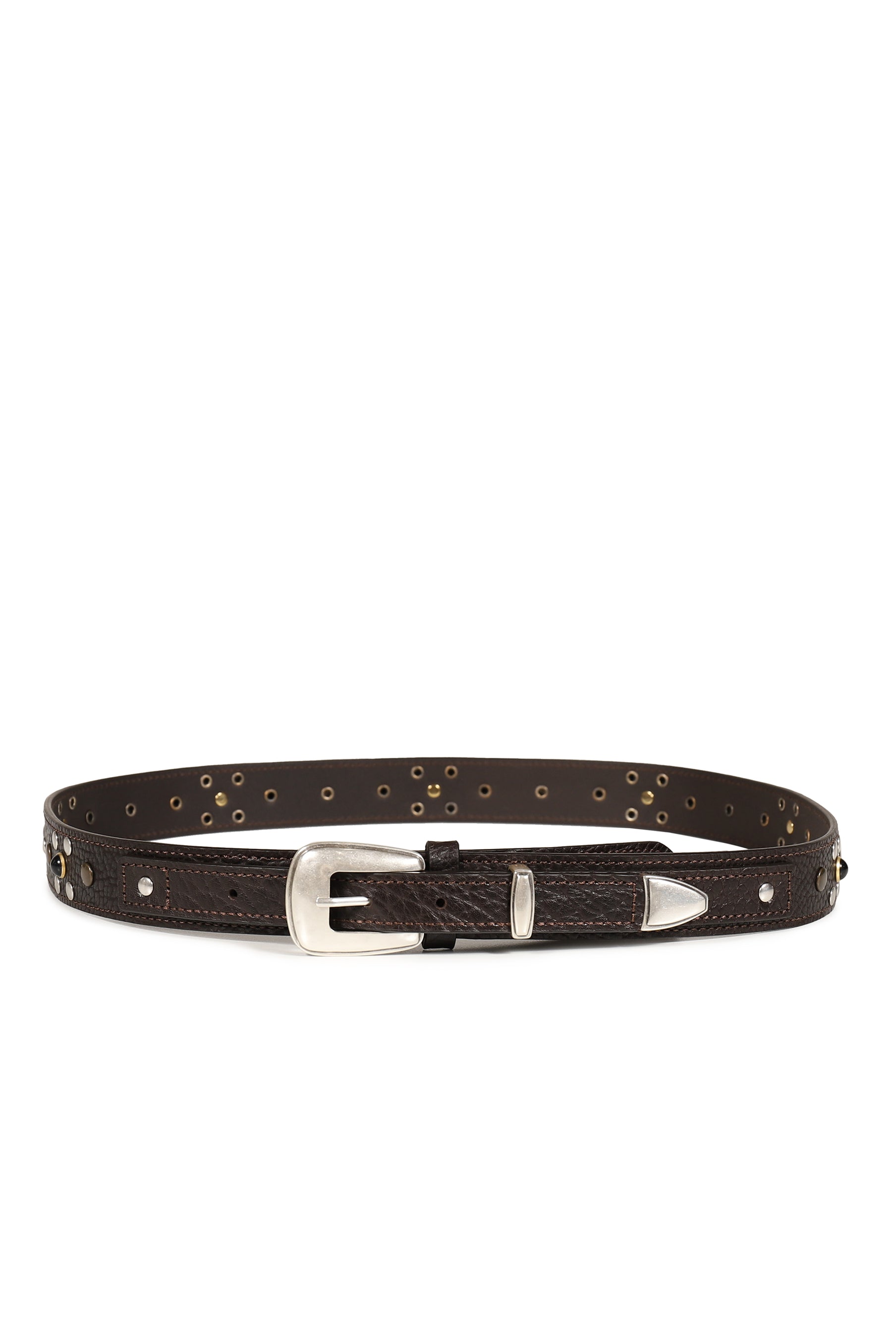 WESTERN STUDS BELT 30 / DARK BRW