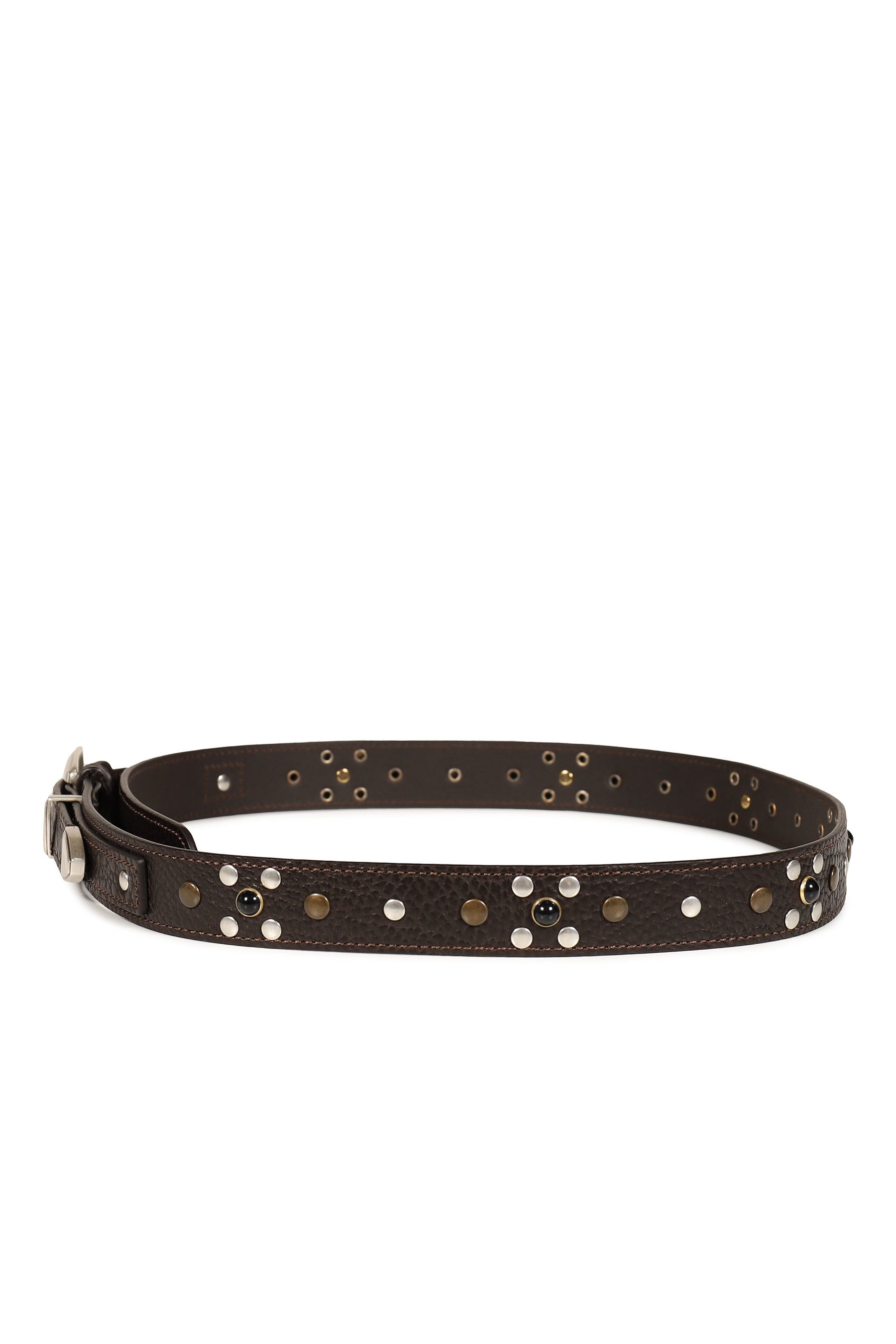 WESTERN STUDS BELT 30 / DARK BRW