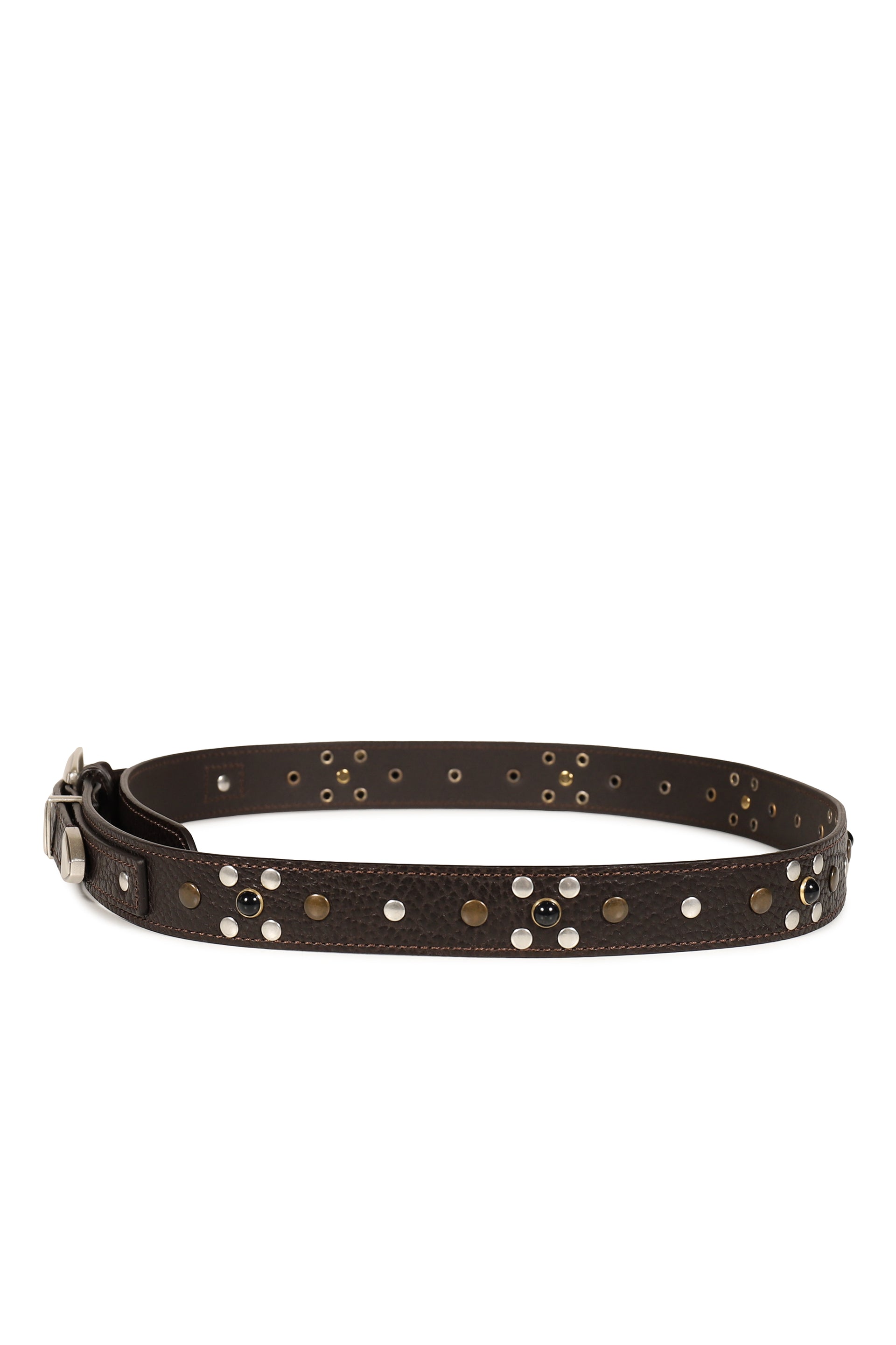 WESTERN STUDS BELT 30 / DARK BRW
