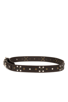 WESTERN STUDS BELT 30 / DARK BRW