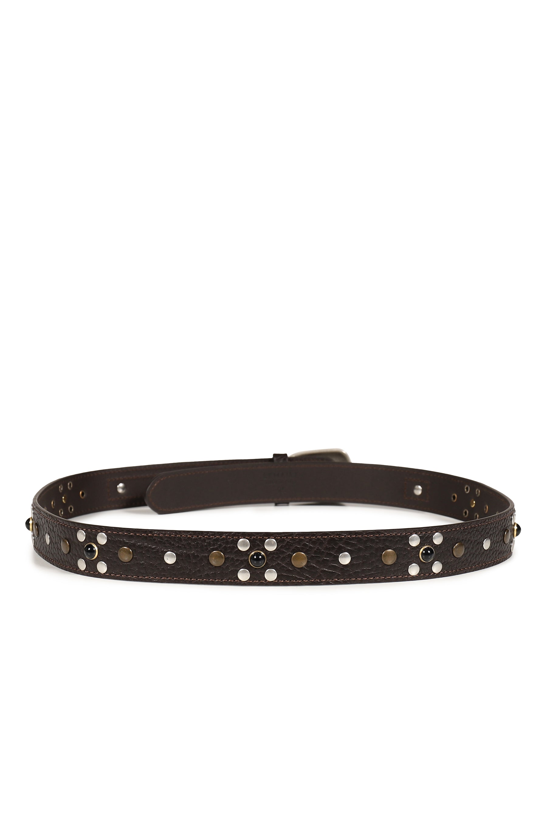 WESTERN STUDS BELT 30 / DARK BRW