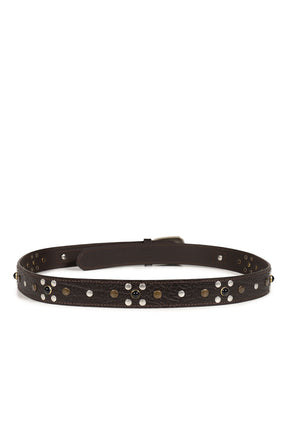 WESTERN STUDS BELT 30 / DARK BRW
