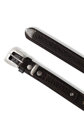 WESTERN STUDS BELT 30 / DARK BRW