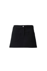 2-POCKET TWILL MINI-SKIRT / BLK