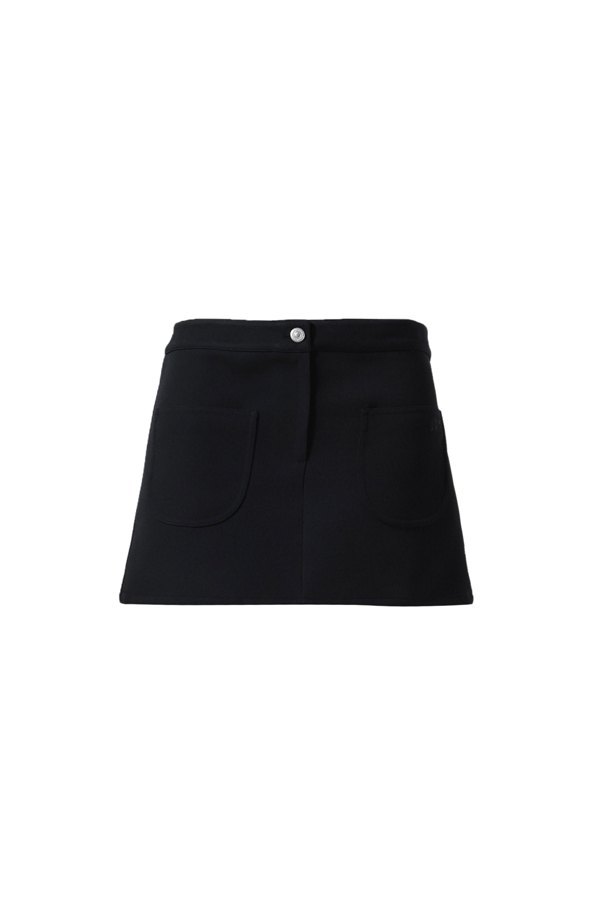 Courrèges 2-POCKET TWILL MINI-SKIRT / BLK