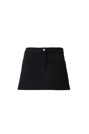 2-POCKET TWILL MINI-SKIRT / BLK