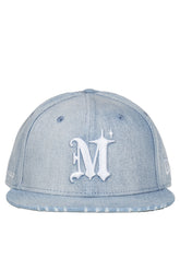 NEWERA 59FIFTY AUTHENTIC LOGO CAP / BLU/WHT
