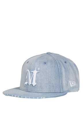 NEWERA 59FIFTY AUTHENTIC LOGO CAP / BLU/WHT