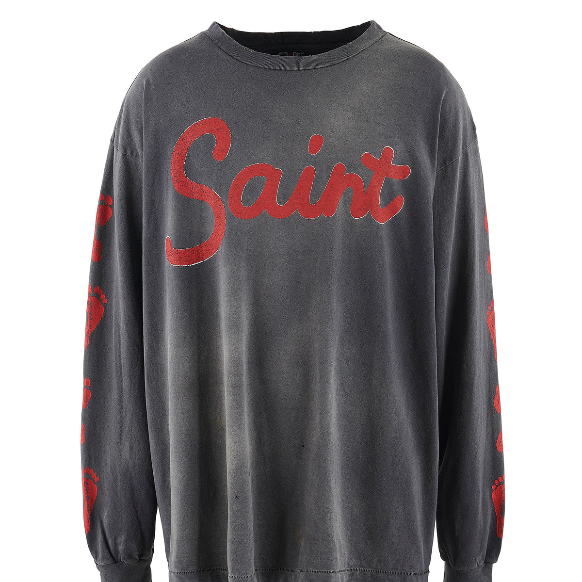 売り切り商品 新品 SAINT Mxxxxxx FOOT PRINT LS TEE Tシャツ