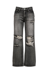 HIGHLIGHT DAMAGE WIDE PANTS / GRY