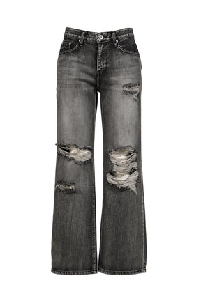 HIGHLIGHT DAMAGE WIDE PANTS / GRY