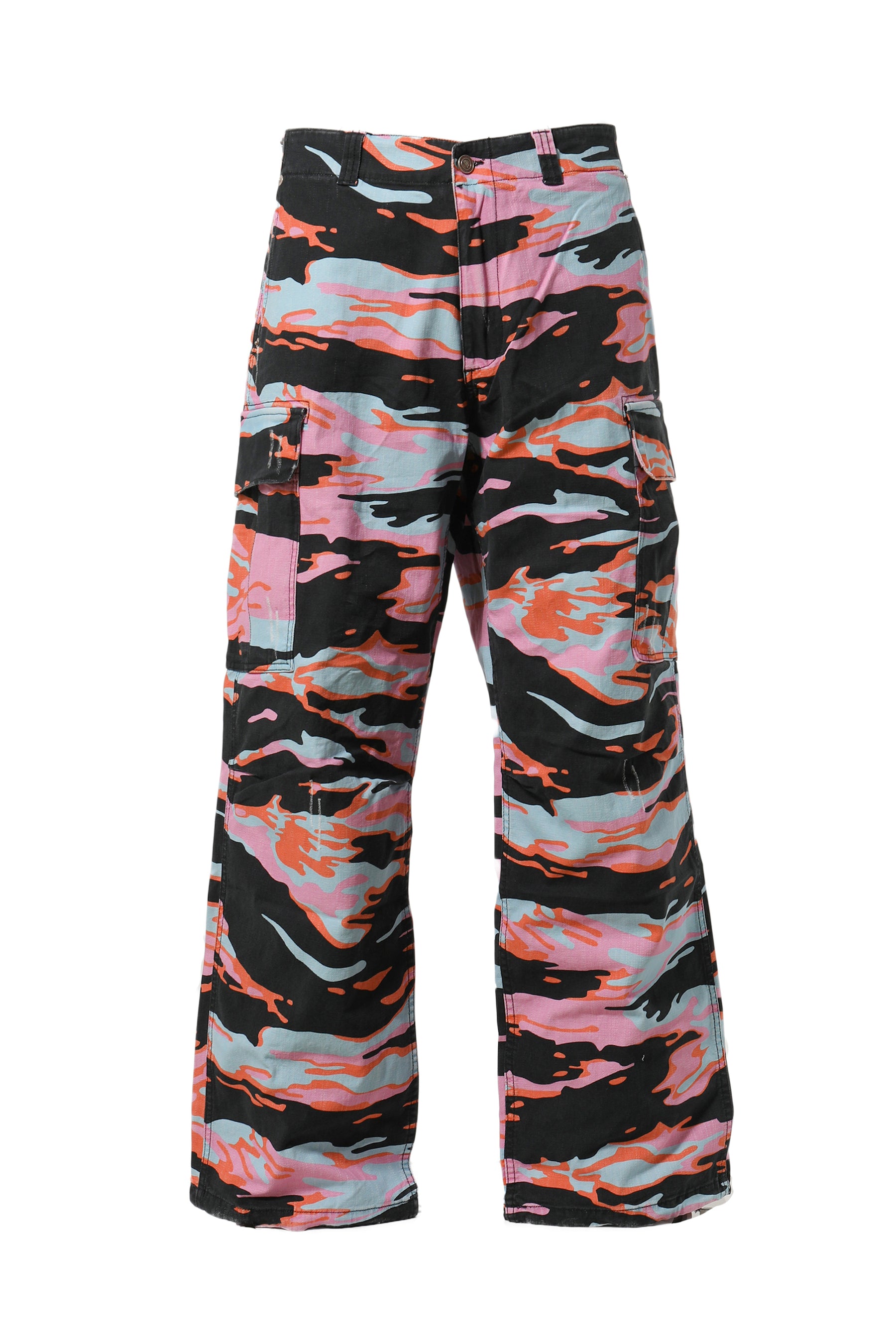 ERL SS23 PRINTED CARGO PANTS WOVEN / ERL PINK RAVE CAMO -NUBIAN