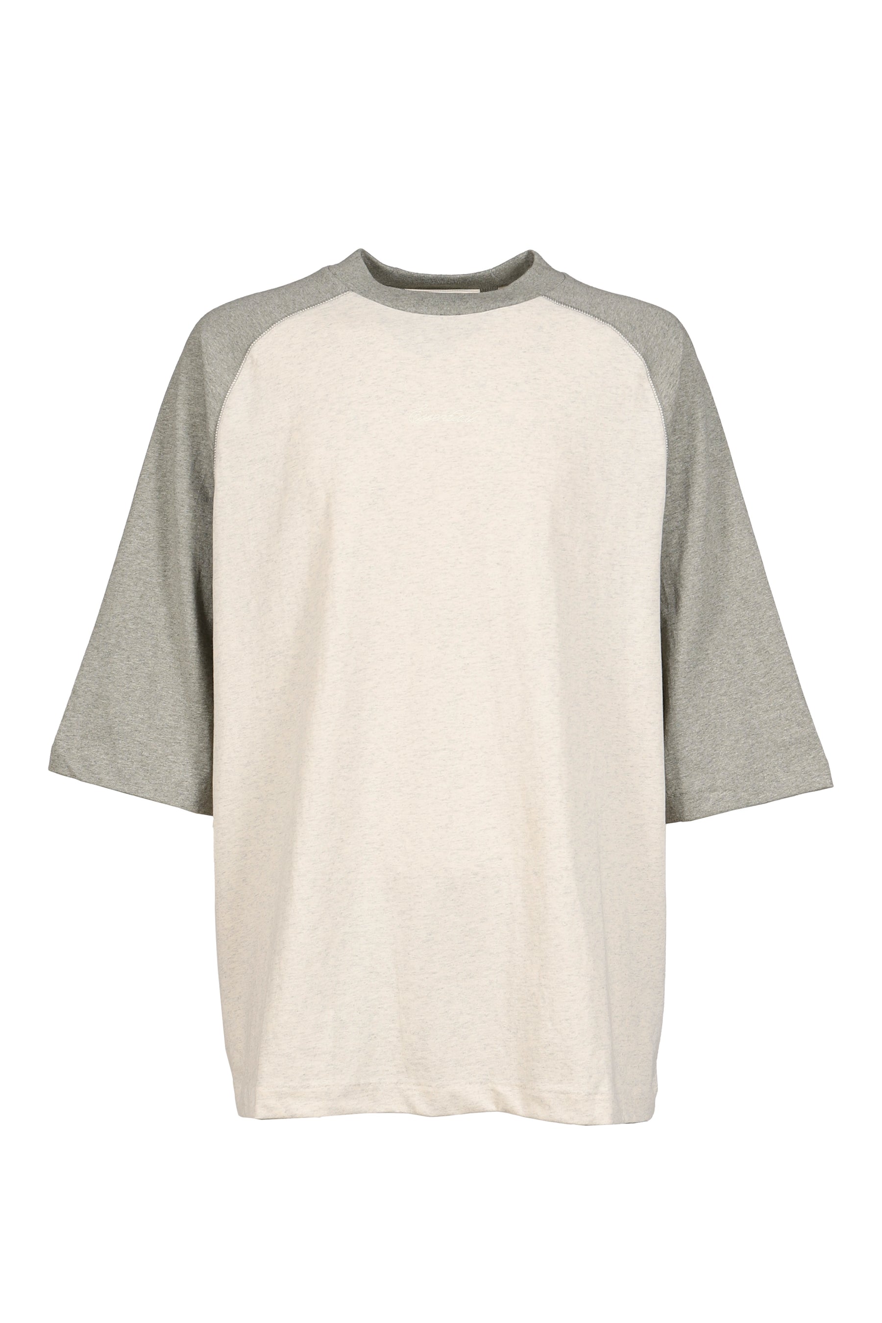 SIGNATURE BASEBALL TEE / OATMEAL/CONCRETE HEATHER