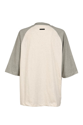 SIGNATURE BASEBALL TEE / OATMEAL/CONCRETE HEATHER
