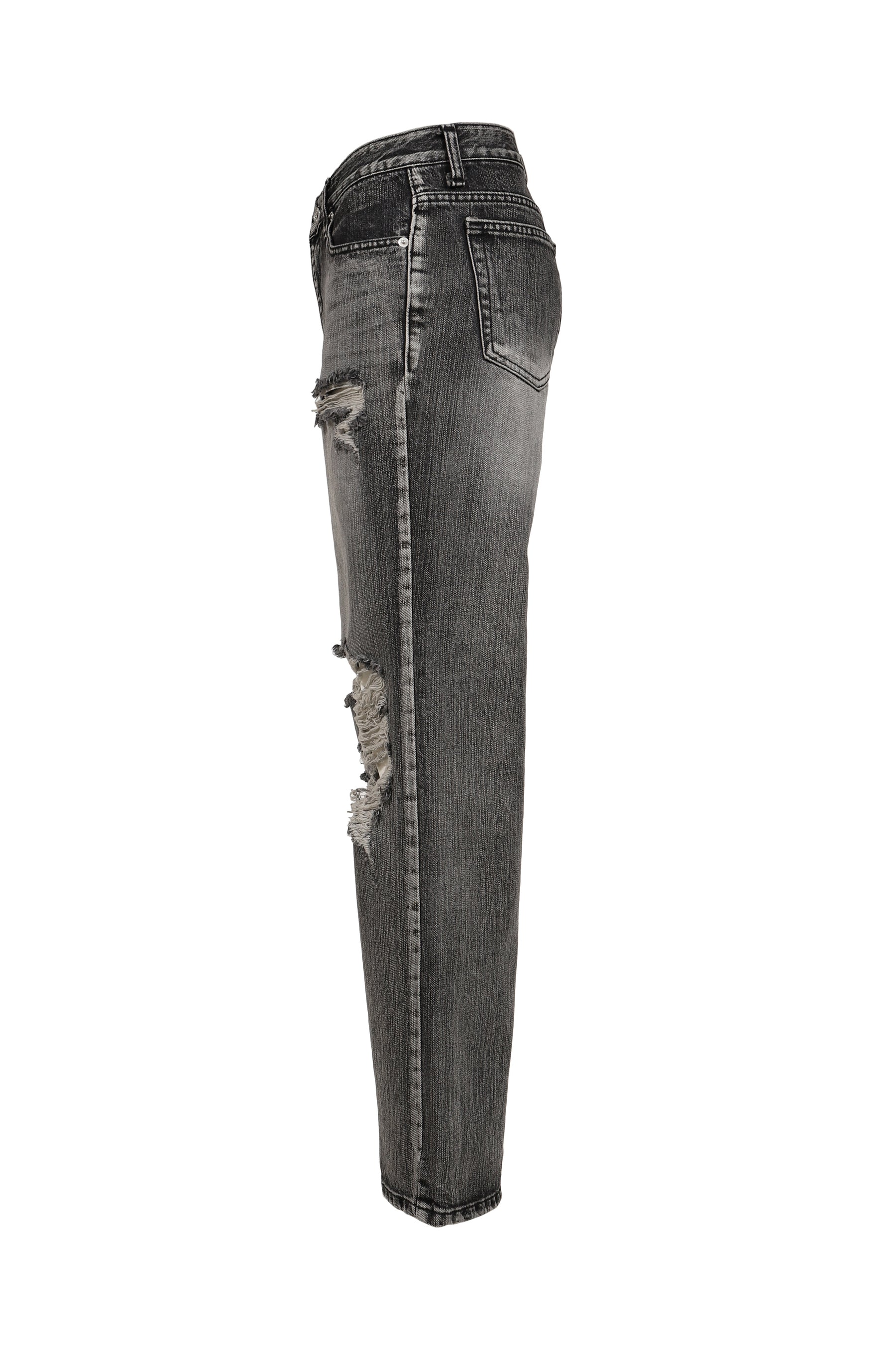 HIGHLIGHT DAMAGE WIDE PANTS / GRY