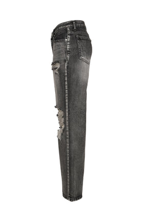 HIGHLIGHT DAMAGE WIDE PANTS / GRY