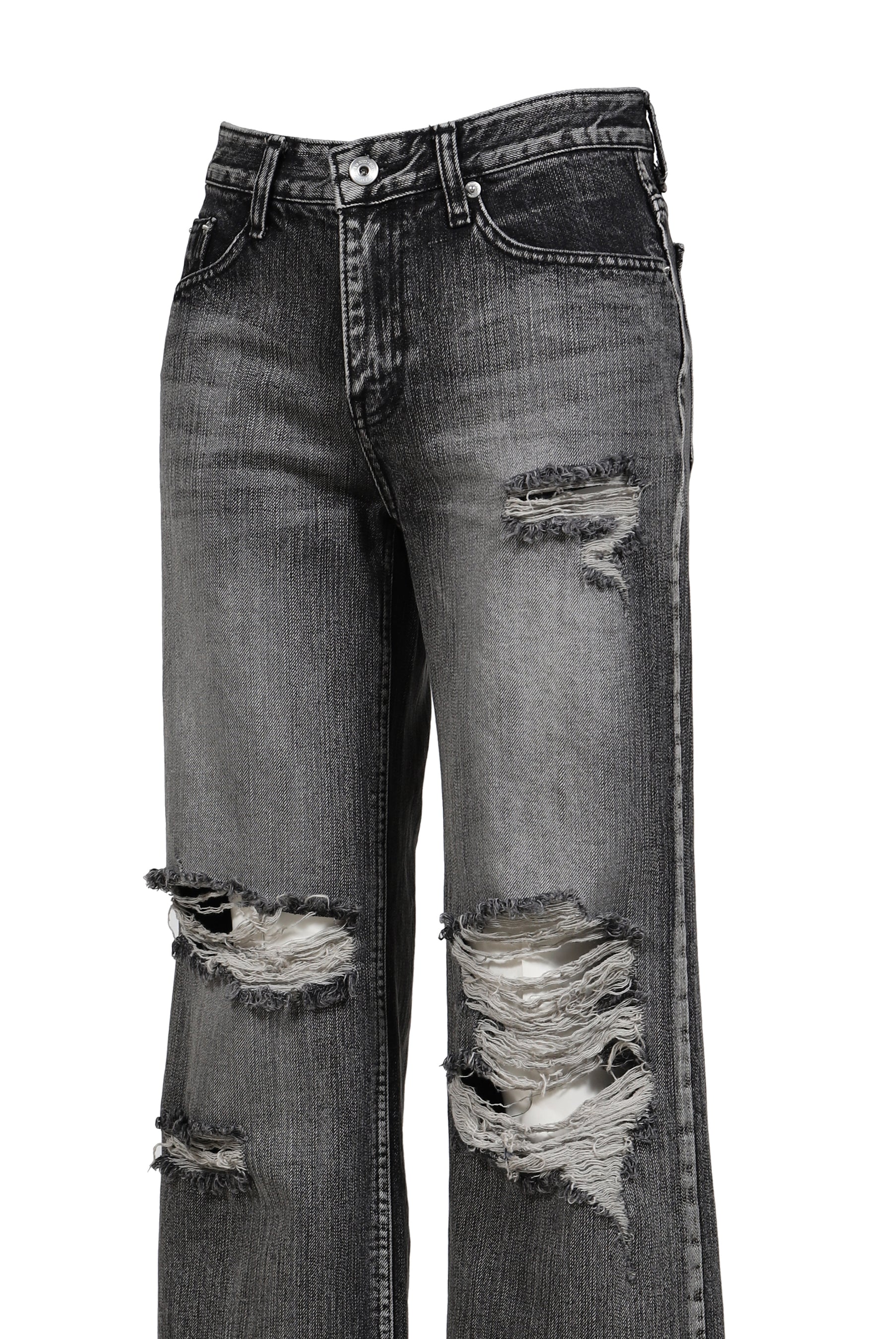 HIGHLIGHT DAMAGE WIDE PANTS / GRY