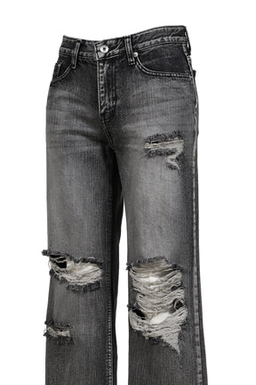 HIGHLIGHT DAMAGE WIDE PANTS / GRY