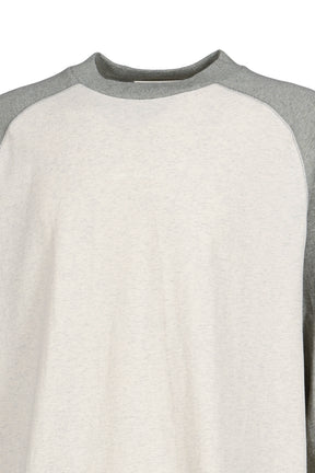SIGNATURE BASEBALL TEE / OATMEAL/CONCRETE HEATHER